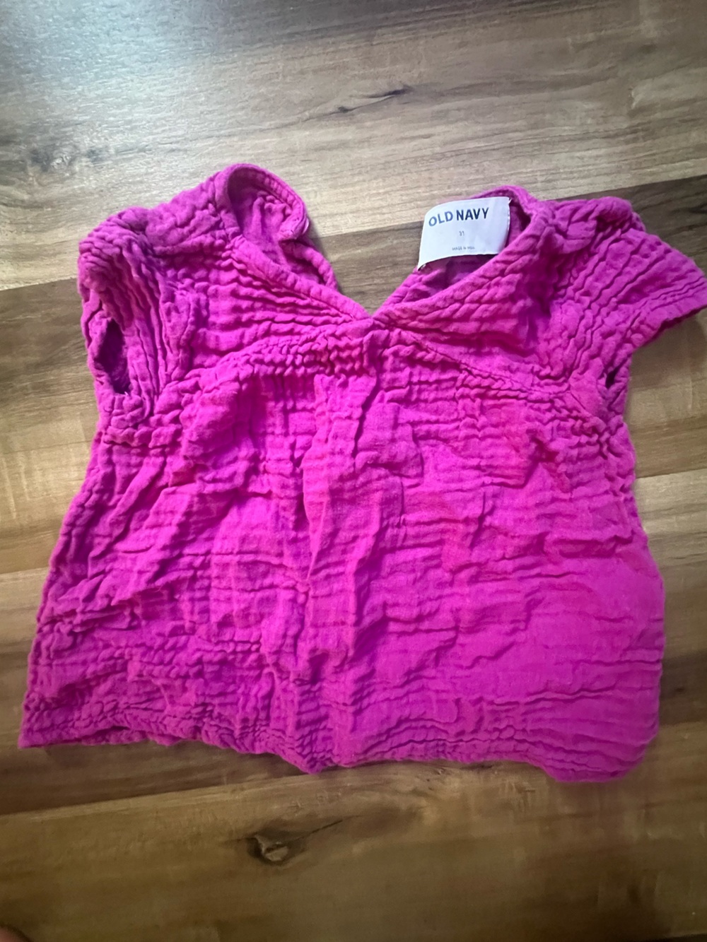 5/$25 Cotton Gauze Minimalist Boho Purple Blouse Top